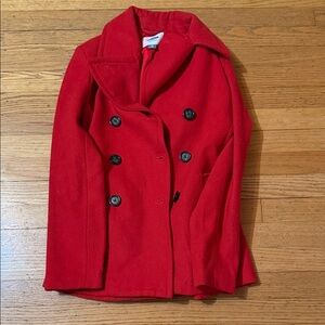 Old Navy Red Pea Coat size XS/petite